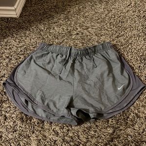 Grey Nike athletic shorts, women, size Large